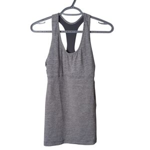 Lululemon Turbo Tank Heathered Grey Mix Size 8